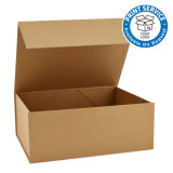 220x280x110mm Natural Kraft Magnetic Gift Boxes