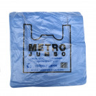 12x18x23in Blue Recycled Vest Carrier Bags