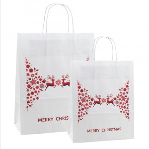 320mm Dancing Reindeer Christmas Carrier Bags