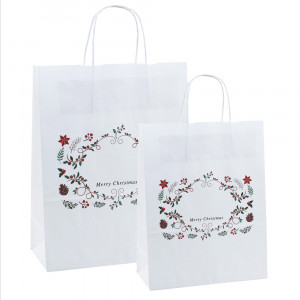 240mm Christmas Border Carrier Bags