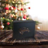 Merry Christmas Black Gift Box 120mm