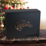 Merry Christmas Black Gift Box 220mm
