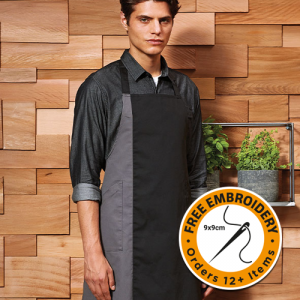 Contrast Bib Apron