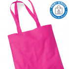 Fuchsia Cotton Bags Long Handles