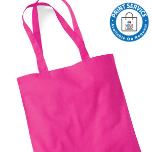 Fuchsia Cotton Bags Long Handles