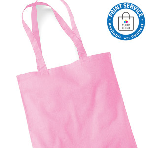 Pink Cotton Bags Long Handles