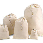 Natural Cotton Drawstring Bags