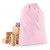 140mm Pink Cotton Drawstring Bags 