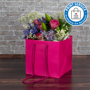 250mm Fuchsia Florist Paper Carrier Bags