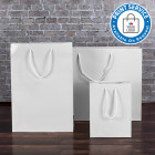 250mm White Gloss Laminated Paper Carrier Bags