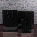 Black Gloss Paper Carrier Bags