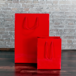 Red Gloss Paper Carrier Bags