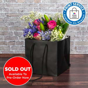 250mm Black Florist Paper Carrier Bags