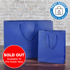 200mm Regency Blue Matt Laminated Paper Carrier Bags