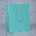 Aqua Matt Paper Carrier Bags