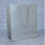 Silver Matt Paper Carrier Bags