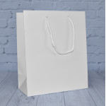White Matt Paper Carrier Bags