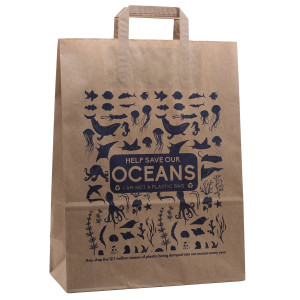 Save Our Oceans Printed Paper Carrier Bags