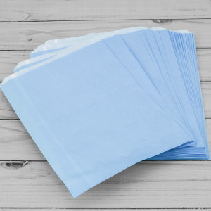 10x14in Baby Blue Paper Bags