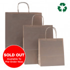 240mm Brown Eco Recycled Twisted Handle Paper Carrier Bags