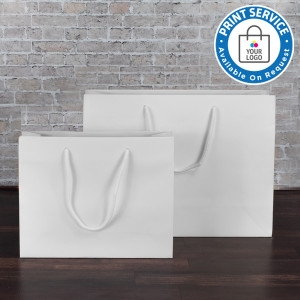 300mm White Paper Carrier Bags 