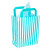 250mm Aqua Striped Paper Carrier Bags