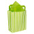 180mm Lime Striped Paper Carrier Bags