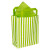 180mm Lime Striped Paper Carrier Bags