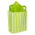 250mm Lime Striped Paper Carrier Bags