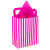 250mm Pink Striped Paper Carrier Bags