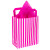 180mm Pink Striped Paper Carrier Bags