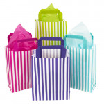 Striped Paper Carrier Bags Striped Paper Carrier Bags