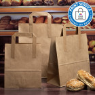 220mm Brown Paper Carrier Bags External Handles