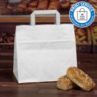 320mm White Wide Based Paper Carrier Bags