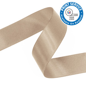 15mm Tan Double Faced Satin Ribbon