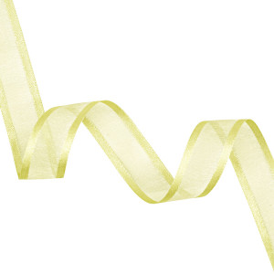 23mm Lemon Elegance Organza Ribbon