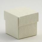 Square Cream Embossed Box