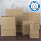 320mm Brown Twisted Handle Paper Carrier Bags