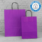 240mm Violet Twisted Handle Paper Carrier Bags
