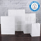 320mm White Twisted Handle Paper Carrier Bags