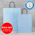 240mm Baby Blue Twisted Handle Paper Carrier Bags