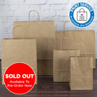 400mm Brown Twisted Handle Paper Carrier Bags