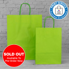 240mm Lime Twisted Handle Paper Carrier Bags