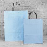 Baby Blue Paper Carrier Bags