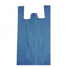 11x17x21in Blue Recycled Vest Carrier Bags