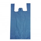 11x17x21in Blue Recycled Vest Carrier Bags