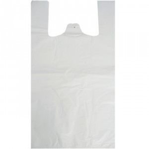 13x20x23 White Polythene Vest Carrier Bags