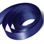 Navy Double Faced Satin Ribbon Navy Double Faced Satin Ribbon