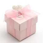 Pink Square Favour Boxes