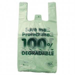 12x19x23in Eco Polythene Vest Carrier Bags